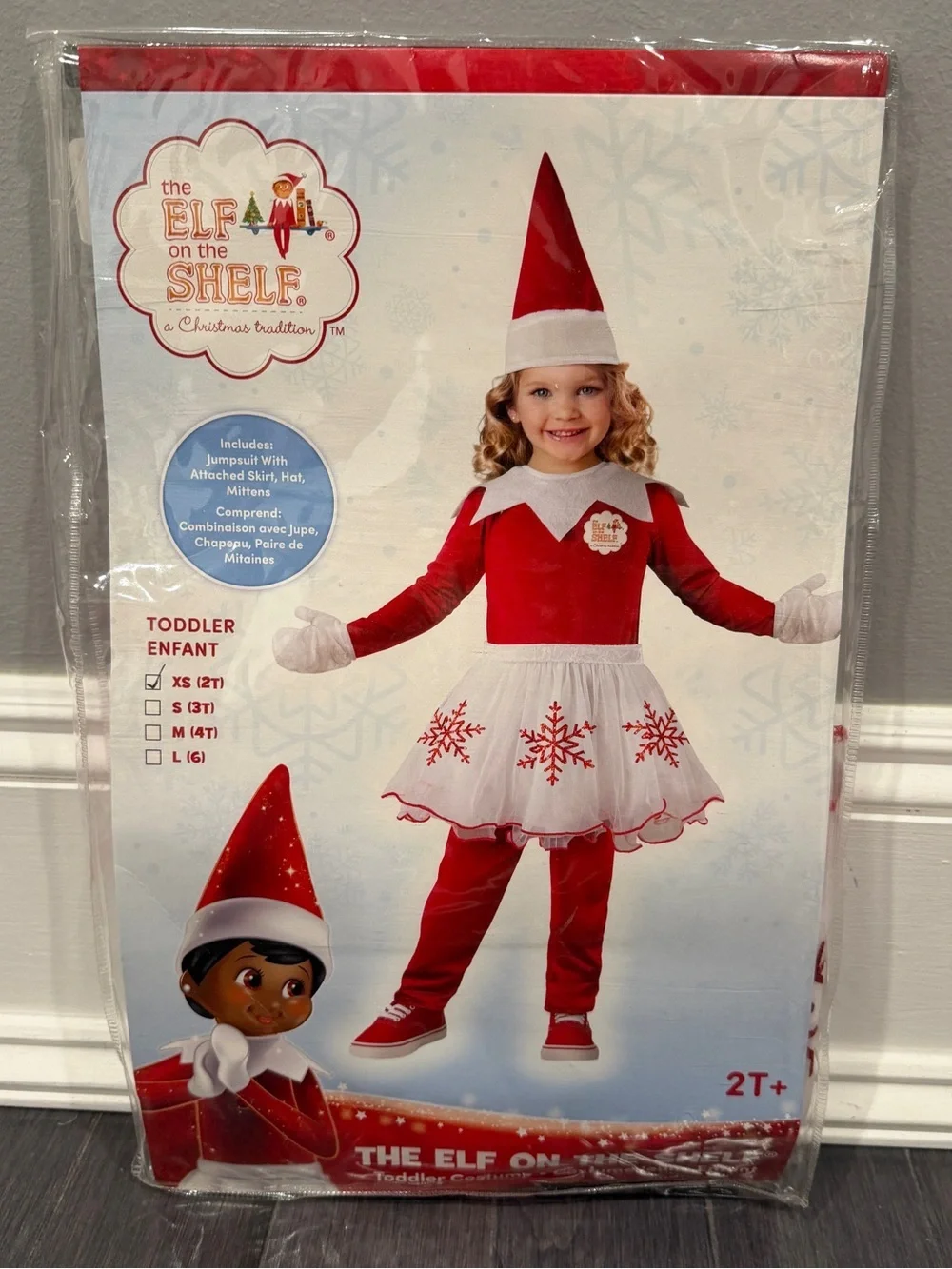 NWT The Elf on the Shelf Toddler 2T Girls Elf Holiday Christmas Costume - Red